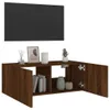 TV-Wandschrank mit LED-Leuchten Braun Eichen-Optik 80x35x31 Produktbild-Vorschau 6