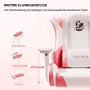 Diagrams illustrating the adjustable features of a gaming chair's armrests, with a portion of the chair visible. Anteprima dell’immagine prodotto