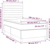 vidaXL Boxspringbett mit Matratze & LED Dunkelgrün 90x200 Produktbild-Vorschau 8
