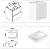 50 cm Badmöbel-Set Unterschrank mit Rechteckiges Produktbild-Vorschau 7