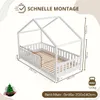 Crazy Pine Hausbett 140x200 cm – Kinderbett aus Naturholz Produktbild-Vorschau 2