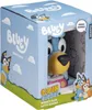 A Bluey-themed money box is shown inside its retail packaging. Produktbild-Vorschau