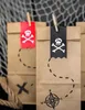 Papiertüten Piraten mit Totenkopf Aufklebern 6er Set natur Produktbild-Vorschau 8