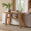 Konsola z litego drewna, 120 cm Stolik pomocniczy w stylu Podgląd zdjęcia produktu 2