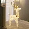 LED-Weihnachtsrentier 1,2 m, weiß-gold, warmweiß, Innen/Außen Anteprima dell’immagine prodotto