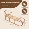 Holzschlitten | Hörnerrodel 120 cm mit Rückenlehne | Produktbild-Vorschau 3