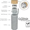 EAZY CASE Teeflasche aus Glas mit Bambus Deckel, Teesieb Produktbild-Vorschau 2