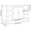 vidaXL Credenza bianca 100x35,5x60 cm Materiale ligneo Anteprima dell’immagine prodotto 8