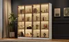 Lot de 2 vitrines - 80 x 40 x 160 cm, blanc - Éclairage LED Voir les images du produit 2
