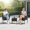 Sada zahradního nábytku Relaxdays, 3dílná ratanová sedací Náhled obrázku produktu 7