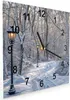 Wanduhr aus Glas mit Motiv Verschneiter Waldweg- 30 x 30 cm Produktbild-Vorschau 2