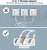 2X 3-Fach EU Steckdosenadapter,3-fach Rund Mehrfachstecker Produktbild-Vorschau 4
