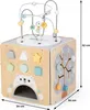 Grand cube d'activité en bois avec boucle de motricité et Voir les images du produit 10