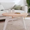 vidaXL Tischplatte Ø80x2,5 cm Rund Massivholz Buche Produktbild-Vorschau 2