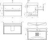 doporro Waschbeckenunterschrank Waschtisch mit Unterschrank Produktbild-Vorschau 8