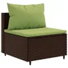 vidaXL 6-tlg. Garten-Lounge-Set mit Kissen Braun Poly Produktbild-Vorschau 4