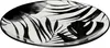 A black and white patterned oval plate. Náhľad obrázku produktu