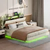 Merax gestoffeerd bed 160x200 cm met LED-verlichting en Productafbeelding-voorbeeld 7