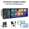 Autoradio universel 1DIN avec Bluetooth, CarPlay et Android Voir les images du produit 1