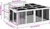 vidaXL Kaninchenstall Mokka 144x123x67,5 cm Massivholz Produktbild-Vorschau 8