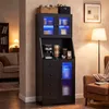 COSTWAY 163cm Küchenschrank mit Arbeitsplatte & Produktbild-Vorschau 2