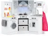 A white wooden play kitchen with various appliances and accessories. Anteprima dell’immagine prodotto