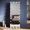 SONNI 160 x 60 x 3,5 cm blanc miroir de dressing sur pied Voir les images du produit 1