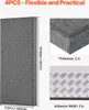 Panele akustyczne VEVOR, 4 sztuki, 600x300x50 mm, włókno Podgląd zdjęcia produktu 6