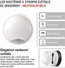 LED svítidlo ZURI s pohybovým čidlem, 22 cm, 14 W, neutrální bílá, IP54 Náhled obrázku produktu