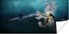 MuchoWow® Poster Delphin - Frau - Wasser 160x80 cm - Foto Produktbild-Vorschau 1