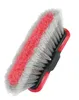 A car wash brush with red and gray bristles and a red and black handle, isolated on a white background. Náhľad obrázku produktu