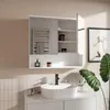 A modern bathroom vanity with a sink and a medicine cabinet. Anteprima dell’immagine prodotto