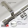 Close-up of a curtain rod bracket and rod, with measurement callouts and text. Produktbild-Vorschau
