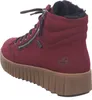 A single red boot with a brown sole is shown from the side and back. Produktbild-Vorschau