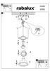 Diagram showing the assembly and wiring of a Rabalux ceiling spotlight. Voir les images du produit