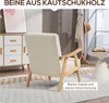 HOMCOM Sessel Wohnzimmer Nordisch Relaxsessel mit Armlehne, Produktbild-Vorschau 5