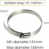 4 Stück 150 mm verstellbare Schlauchschelle aus Edelstahl Produktbild-Vorschau 2