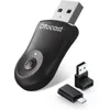 A black Ottocast wireless adapter with a USB-A connector, shown with two smaller adapters (USB-A to USB-C and USB-A to USB-A). Produktbild-Vorschau