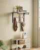 VASAGLE Wandgarderobe, mit Ablage, Wandregal mit 10 Produktbild-Vorschau 2