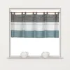 Design Schlaufen-Scheibengardine weiß/petrol/grau 2288 BxH Produktbild-Vorschau 2