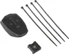 A black remote control with directional buttons and a brake symbol, along with four black zip ties and a black plastic clip, are laid out on a white background. Náhľad obrázku produktu