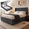 Juskys Polsterbett Savona 120x200 cm - Bett mit Stauraum, Produktbild-Vorschau 1