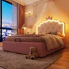 Lit plateforme pour enfant, design princesse avec couronne, Voir les images du produit 8