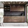 Kondela Unterer Küchenschrank Menzo 80 D 2F BB - Schwarz / Produktbild-Vorschau 3