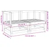 The Living Store Garten-Ecksofas 2 Stk. Weiß Massivholz Produktbild-Vorschau 9