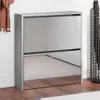 vidaXL Szafka na buty z lustrem 2 przegrody Szara Sonoma Podgląd zdjęcia produktu 9