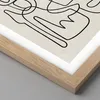 Gerahmtes Poster - Rahmen in heller Eiche - Linien Figuren Produktbild-Vorschau 2