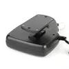 The back view of a black car heater with a mounting bracket attached. Náhľad obrázku produktu