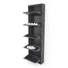 schuhschrank Billy-5 50 x 15 x 169 Stahl Schwarz Produktbild-Vorschau 4