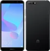 A black Huawei Y6 2018 smartphone is shown from the front and back. Produktbild-Vorschau